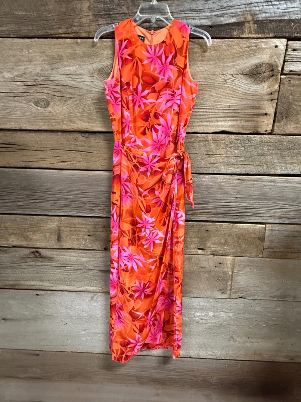 Spenser Jeremy Tropical Dress, orange/pink size 4